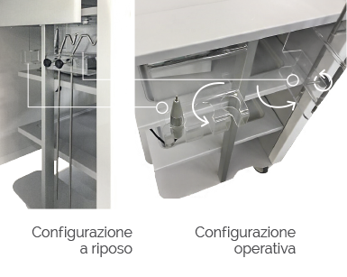 Porta manipoli a scomparsa